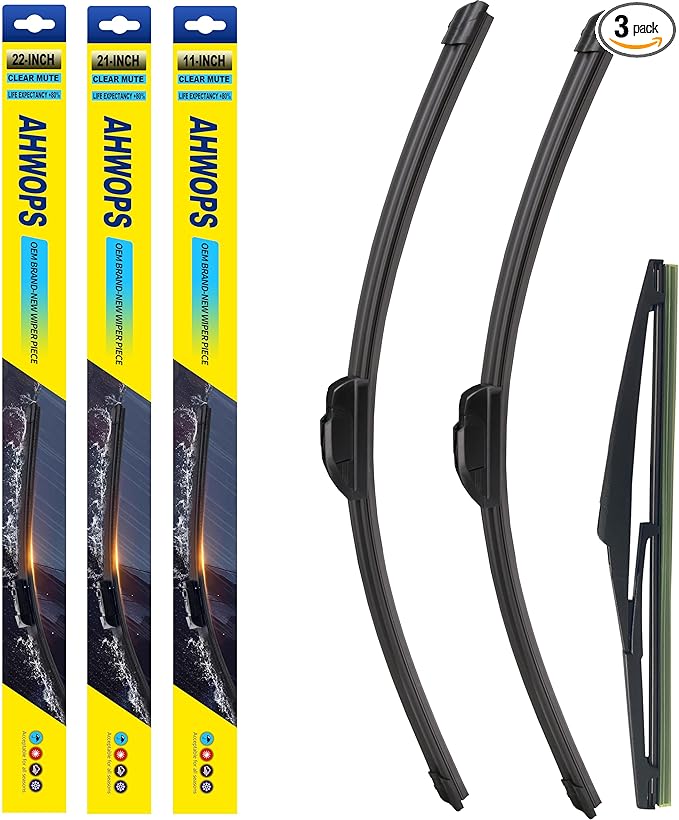 3 Wiper Front and Rear Wiper Blades for Jeep Grand Cherokee 2011-2021/Dodge Durango 2011-2021, OE Original Style (22″/21″ Front/11″ Rear) For My Car