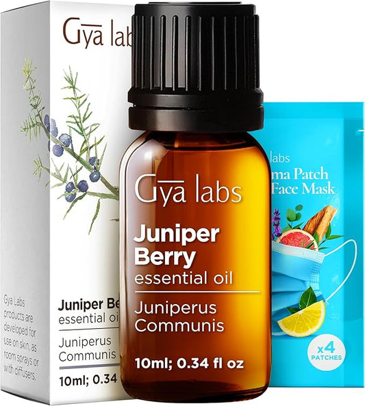 100% Pure Juniper Berry Essential Oil - 0.34 Fl Oz - Juniper Berry Oil for Hair, Skin, Diffuser, Aromatherapy & DIY Candle Making Scent