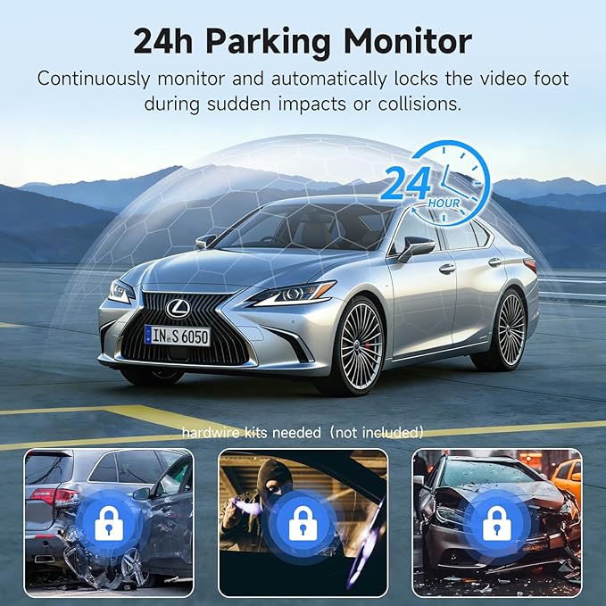 Leadfan 4K Dash Cam for Lexus ES 2019-2026, ES350 ES300h F Sport ES250 etc., Integrated OEM Look, Free 128GB SD Card, Dash Cam with WiFi & APP, Loop Recording, G-Sensor, Plug & Play Dashcam