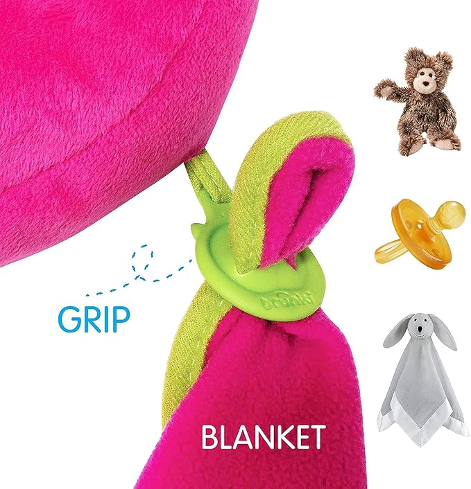 Trunki Kid's Travel Neck Pillow & Chin Rest | Support Sleepy Heads in the Car Seat, Plane, Bike or Pram | Yondi SMALL Betsy (Pink)