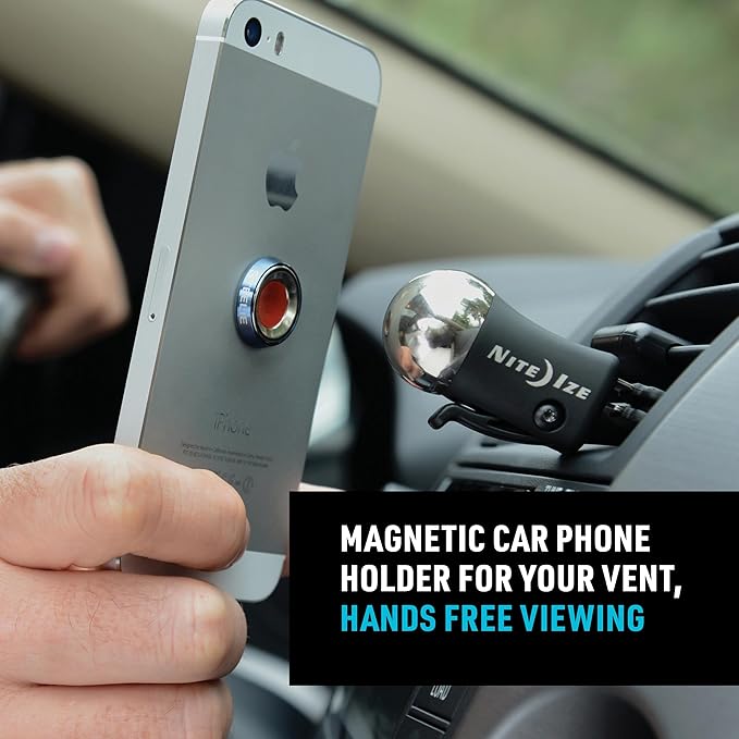 Nite Ize Steelie Original Vent Kit - Magnetic Phone Mount for Car Vents - Car Phone Holder Mount - Car Dashboard and Cell Phone Accessories - Phone Mount with Neodymium Magnets