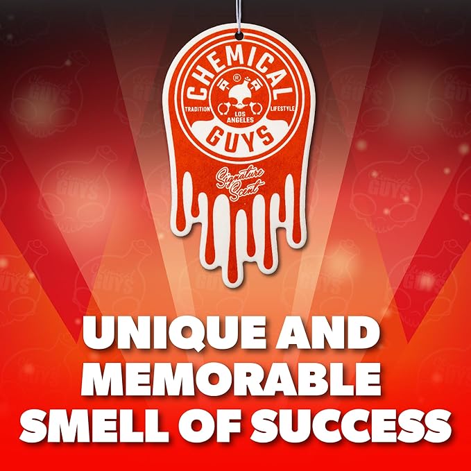 Chemical Guys Signature Scent Air Freshener and Odor Eliminator, 16 fl oz with 3 Pack of Hanging Air Fresheners (Great for Cars, Trucks, SUVs, RVs, Home, Office, Dorm Room & More) - HOL461