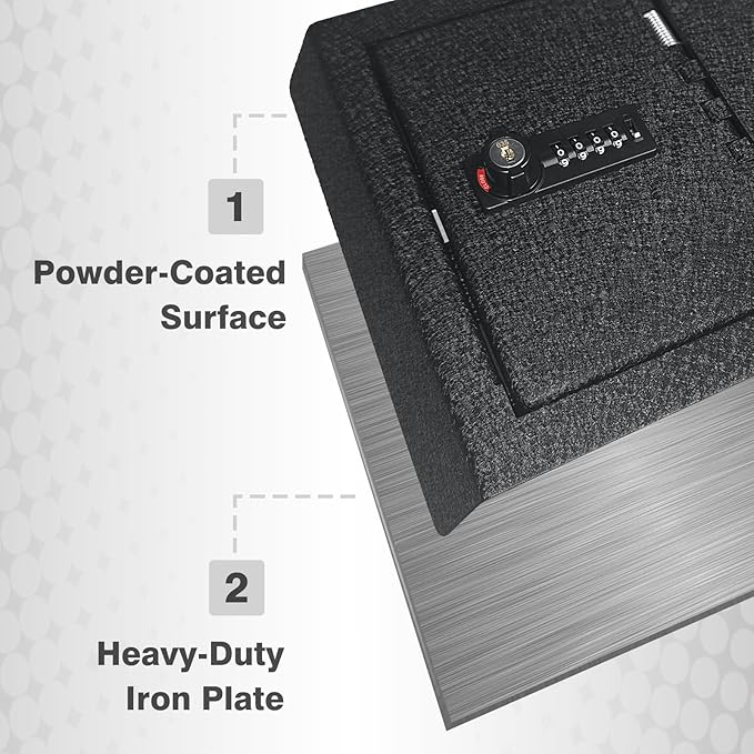 BestEvMod Center Console Safe Vault LockBox Compatible with Chevy Silverado EV/GMC Sierra EV 2026 2025 2024 Pickup Gun Safe Vault Console Storage Interior Organizer Security Anti-Theft (Not Fit ICE)