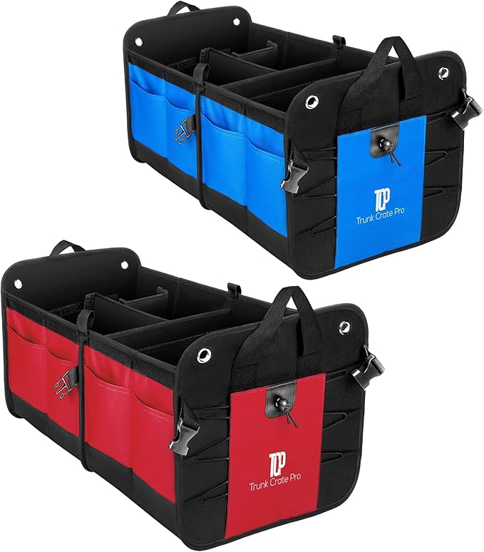 TRUNKCRATEPRO Save 15 per cent off Bundle 2 trunk organizer (red, blue)