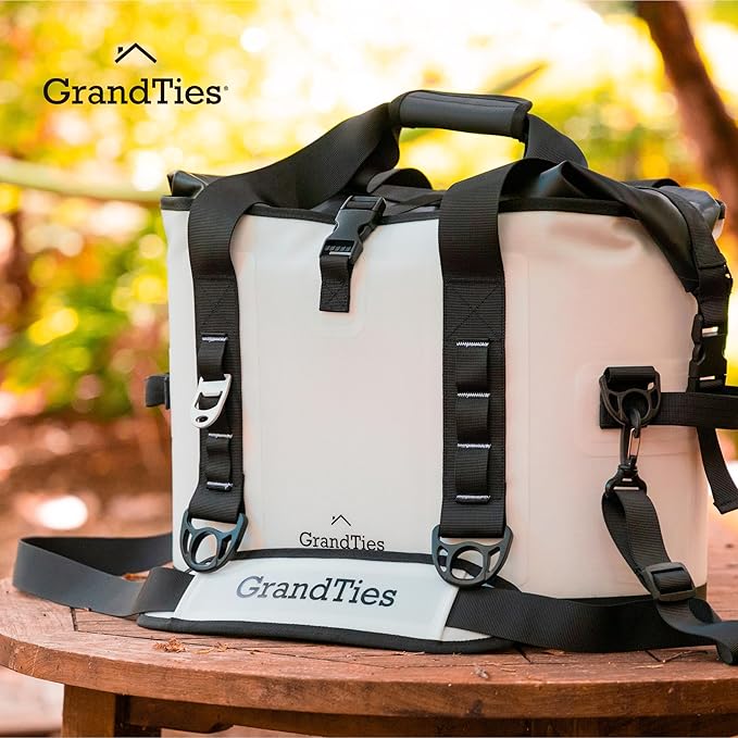 GrandTies 40 Can Portable Soft Cooler Bag - High-Performance Large Cooler - Leak Proof Waterproof Insulated Cooler Bag - Portable Ice Chest for Outdoor, Fishing, Beach, Travel, Camping