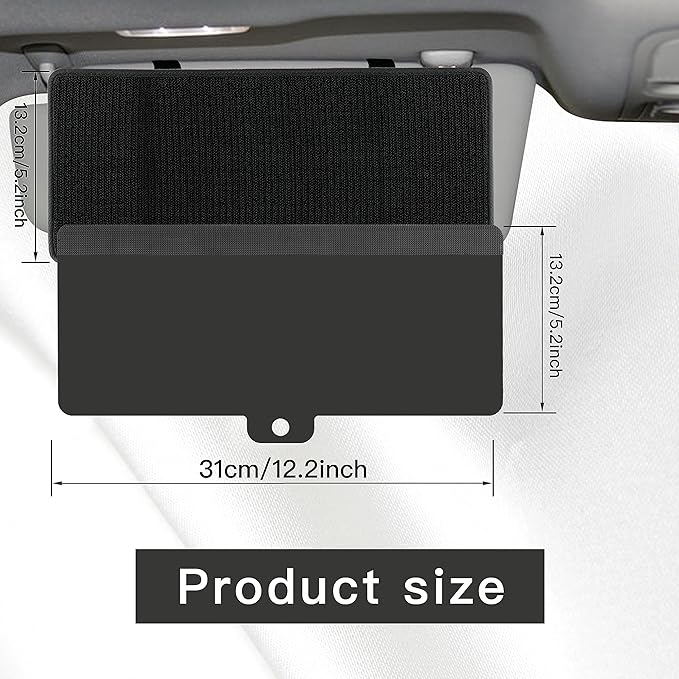 Sun Visor Extender for Car, Upgraded Polarized Car Sun Visor Extender with PC Lens, Velcro Design Convenient Adjustment Position, Filtering Glare, UV Rays for Safe Driving, Universal for Cars, SUV