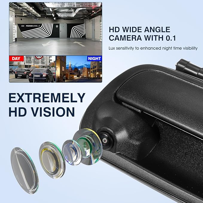 Tailgate Handle Backup Camera Fit for Toyota Tundra 2000-2006 Tailgate Reversing Rear View Park Assist Camera RCA Plug Replaces 819952028013