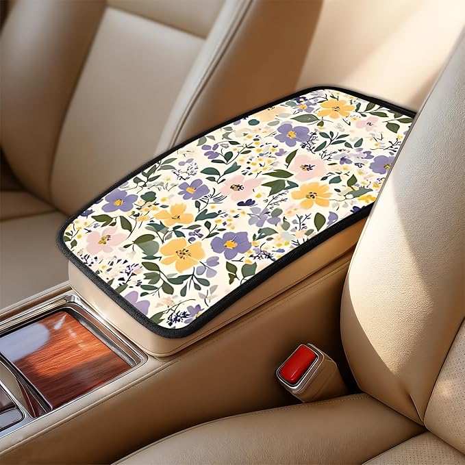 Car Armrest Cover Pad - Car Center Console Cushion Protector Against Pet Claws, Dirt and Sticky Fingers, Comfortable Auto Decor Accessory Fit for Sedan, Van, SUV