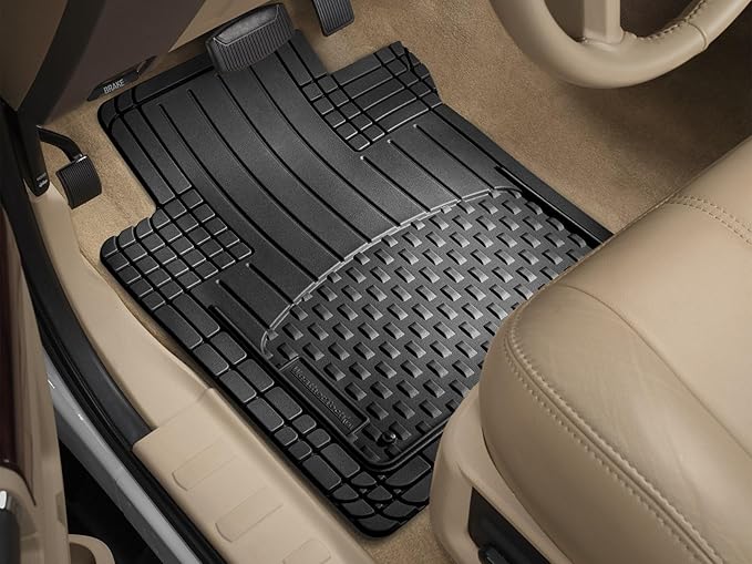 WeatherTech Trim-to-Fit Floor Mat - Semi Universal Vehicle Mats - 1st & 2nd Row 3-Piece Set (Black)