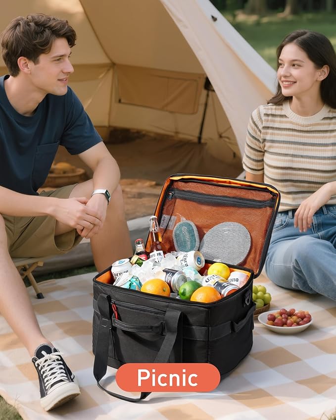 TOURIT Soft Sided Cooler Bag Insulated 48/60 Cans, Large Collapsible & Leakproof Ice Chest for Picnic, Beach, Camping, Travel