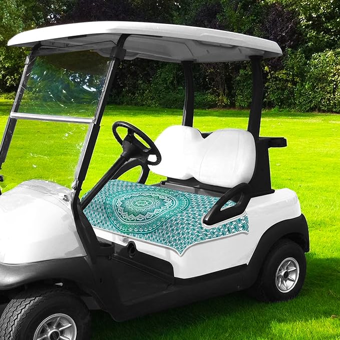 ENYORSE Golf Cart Seat Covers - Ethnic Style Golf Cart Towel Blanket for 2/4 Seater, Soft & Breathable Microfiber, Keeps Seats Cool & Comfortable, 51”x31”, Fits EZGO/Yamaha/Club Car