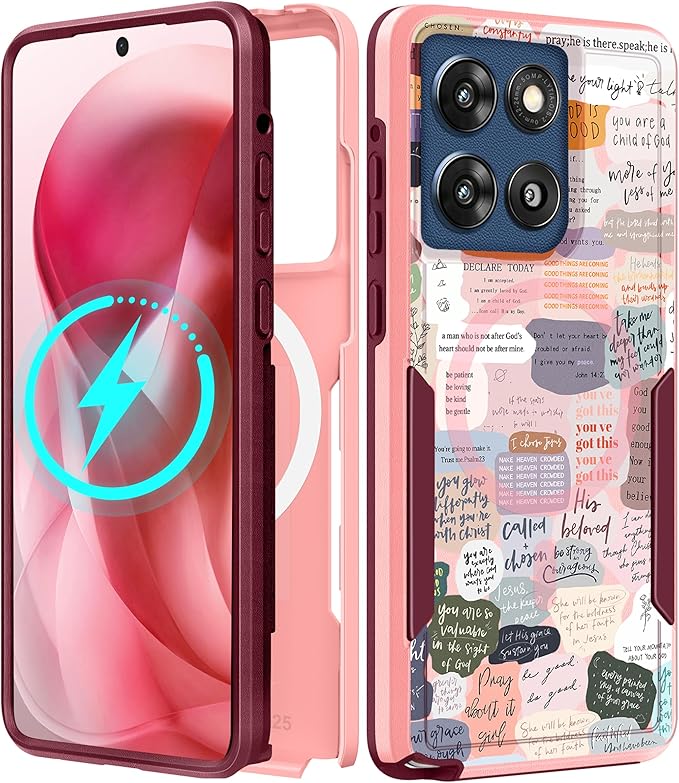 for Moto G Stylus 2025 Case - Compatible with MagSafe Women Cute Girls Magnetic Phone Cover Girly Kawaii Unique Pretty Heavy Duty Shockproof Design for Motorola Moto G Stylus 5G 2025 Cases