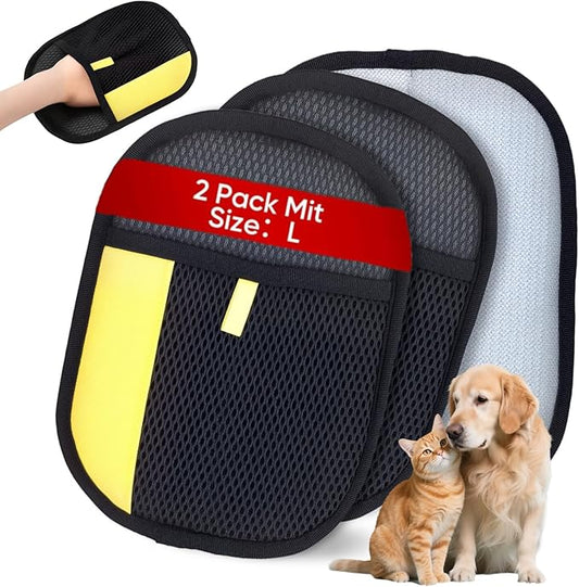 2Pcs Pet Hair Removal Gloves for Cats and Dogs.Reusable electrostatic pet Hair Removal Gloves.Pet Hair Removal Tool Suitable for Sofas, Bed Sheets, Clothing, and car Seats.Hair Remover Glove