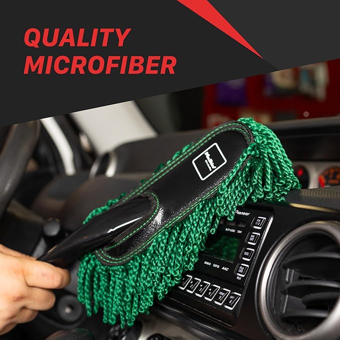 Maxshine Universal Mini Microfiber Car Duster – Interior Dusting Tool for Cars, Trucks & SUVs – Safe on All Surfaces – Gently Removes Dust, Dirt & Debris – Reusable Auto Detailing Brush