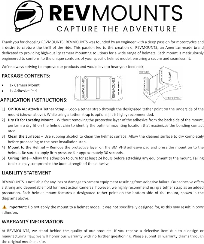 Sedici Strada II Action Camera Helmet Chin Mount