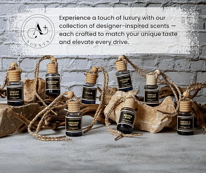 Vanille Clouds - 12ml Car Hanging Diffuser - Pure Indulgence, Wrapping you in the Softest, Most Luxurious Vanilla Scent - Lasts up to 60 days - Luxury Car Perfume | A+ Scents