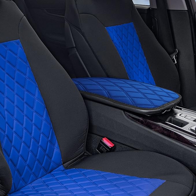 FH Group Neosupreme Blue Diamond Pattern Center Console Pad – Water-Resistant Armrest Cover Protector for Cars, SUVs & Trucks