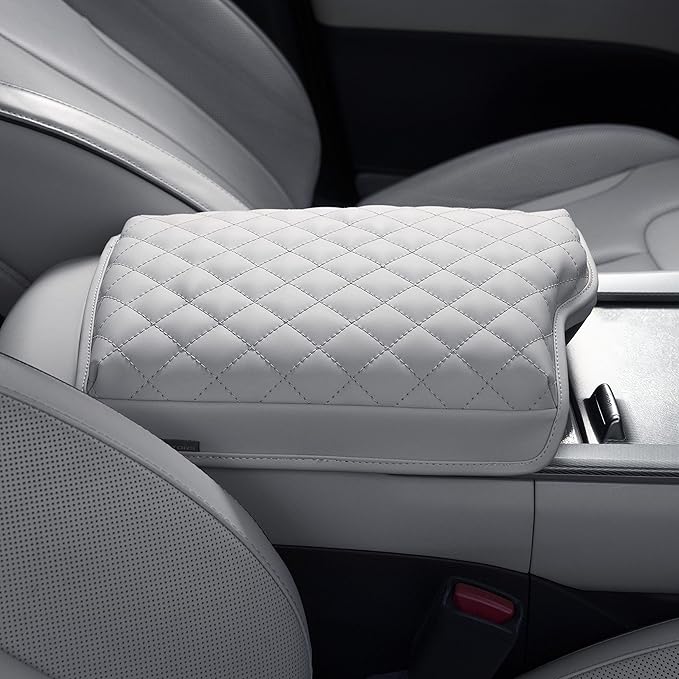 KMMOTORS Center Console Cover for Palisade(2019-2025), Thick Armrest Cushion, Console Protector, Palisade Accessories, Funda de consola Palisade (Palisade, Light Gray)