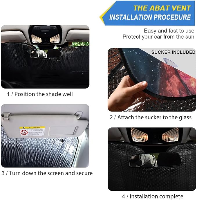 xigua Dream Castle Dragon Car Windshield Sunshade Foldable Front Window Sun Visor Protector for Car,SUV,Truck - Keep Vehicle Cool,55 x 27.6 Inch