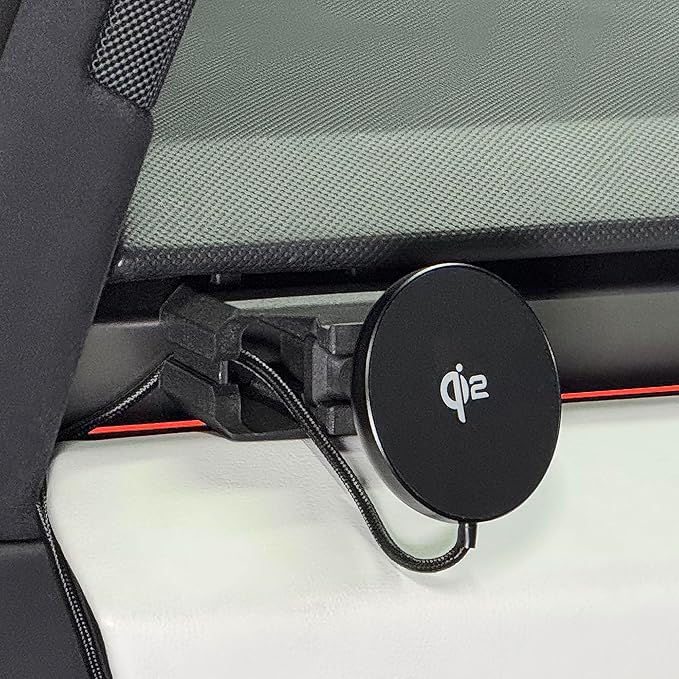 TWRAPS Phone Mount Charger for Tesla Cybertruck 2024-2026, Compatible with MagSafe Cases and iPhone 17 Including Pro & Max, No Glue Magnetic Dash Anchor, Cyber Truck Dashboard Accessories