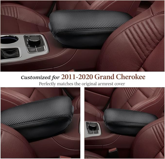 SKTU for 2011-2021 Jeep Grand Cherokee Central Console Cover 2021 Grand Cherokee Center Console Cover Grand Cherokee 2021 Accessories Grand Cherokee WK2 Armrest Pad Seat Box Cover