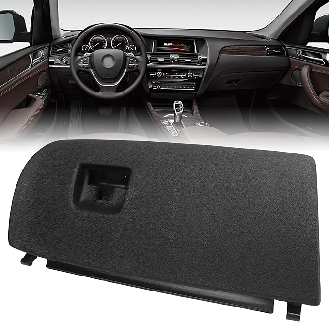 Dash Glove Box Door Lid Cover Black Smooth Opening Compatible for BMW X3 X4 (51166839000)