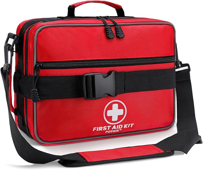 Poygik Premium 420 Piece Large First Aid Kit for Home, Car, Travel, Camping, Truck, Hiking, Sports, Office, Vehicle & Outdoor Emergencies - Emergency Medical Kits, Businesses & Home Medical Supplies