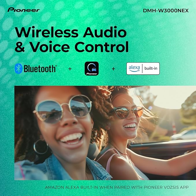Pioneer DMH-W3000NEX 6.8" Double Din Multimedia Digital Media Receiver, Wireless Apple CarPlay and Android Auto, Bluetooth, Backup Camera Compatible, Touchscreen, One Touch Navigation