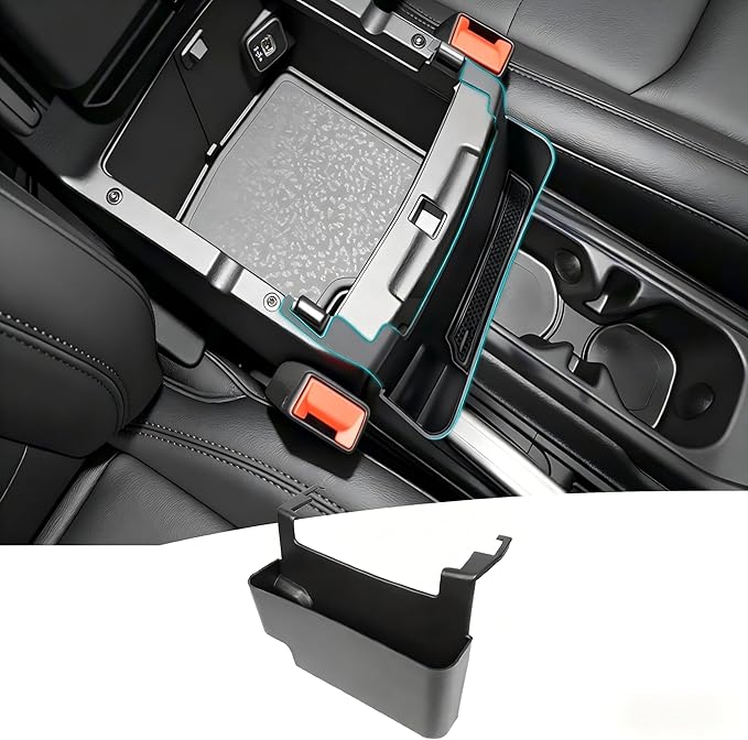 Center Console Organizer Compatible with 2018-2026 Jeep Wangler JL JLU 4xe Rubicon Sahara & 2020-2026 Gladiator JT Accessories, Console Hanging Box Tray Fit for Jeep Interior Accessories