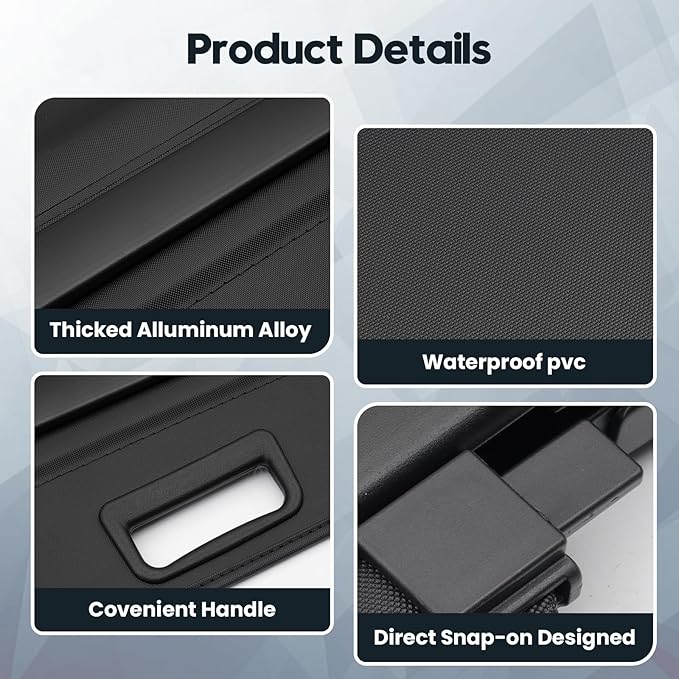Powerty Retractable Cargo Cover for 2019-2025 Toyota RAV4, Canvas Texture Trunk Cover Privacy Screen Rear Security Shade for RAV4 Accessories (with Extented Cover)
