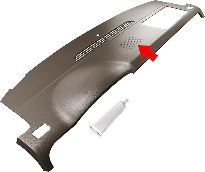DashSkin Dash Cover Compatible with 2007-2014 Chevy Tahoe Suburban Avalanche & GMC Yukon & Yukon XL with Dash Speaker in Cashmere - Hard Molded Plastic Dashboard Cap