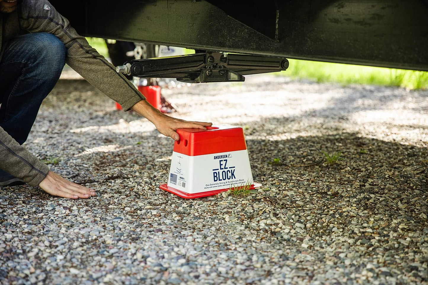 ANDERSEN HITCHES | RV & Trailer Accessories | 2-Pack Trailer EZ Jack Blocks | Leveling System | RV Stabilizer Stands | Heavy Duty Camper Leveler | 3621