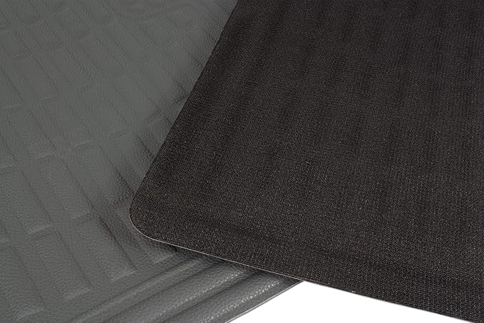 Eurow Universal Cut to Fit Car Floor Mats 4 Piece Set - Gray