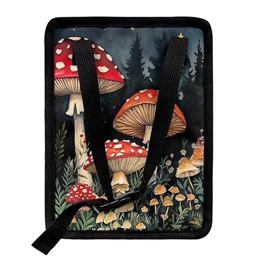 Mushroom Car Trash Can Auto Garbage Bag with Lid Leak-Proof Car Storage Bag Garbage Bag Hanging for Headrest Portable Vehicle Backseat Organizer