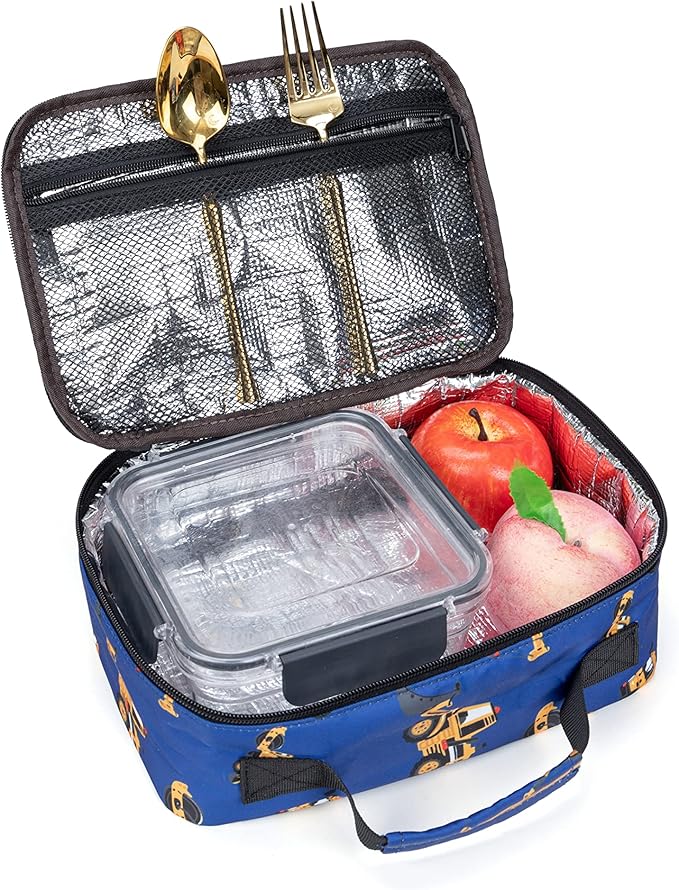 CAMTOP Lunch Box Kids Boys Insulated Lunch Cooler Bag Reusable Lunch Tote Kit for School Travel