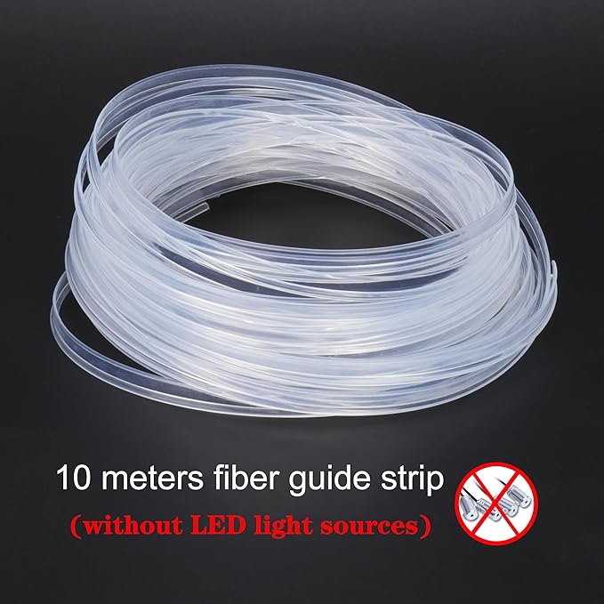 Optic Fiber Waterproof Car Side Glow LED Illumination Optic Fiber Band Car Interior Atmosphere Neon Cold Lights 10 Meters (32.81ft)