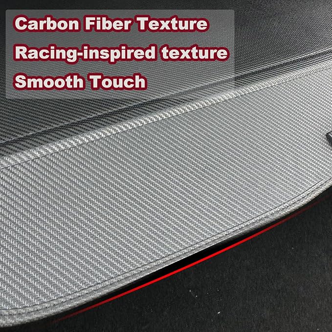 Cargo Cover for All New 2025 Nissan Murano Accessories, Carbon Fiber Texture Rear Trunk Cover for Nissan Murano 2025 Accessories Privacy Screen Retractable Luggage Security Shield Shade