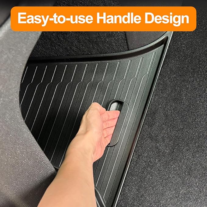 Custom Fit Trunk Storage Bins for Tesla Model Y Juniper 2025-2026 - Rear Cargo Organizer with Lids - TPE Waterproof & Odorless Car Interior Accessories