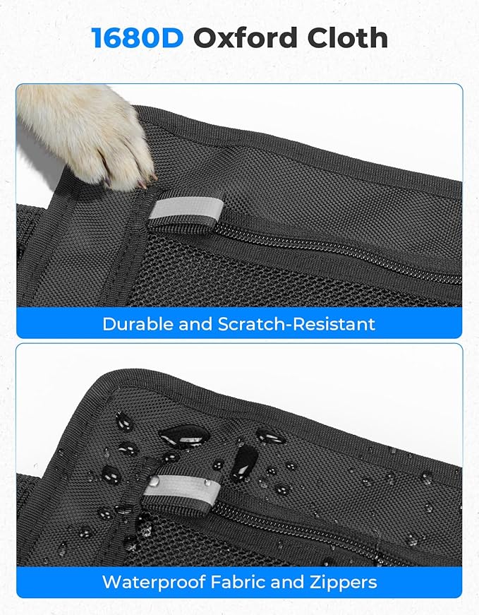 KEMIMOTO Upgraded Golf Cart Overhead Storage Bag, Ceiling Storage with Dual Mesh Pockets Compatible with Club Car Precedent,Tempo, and Onward, 1680D Overhead Organizer, Black