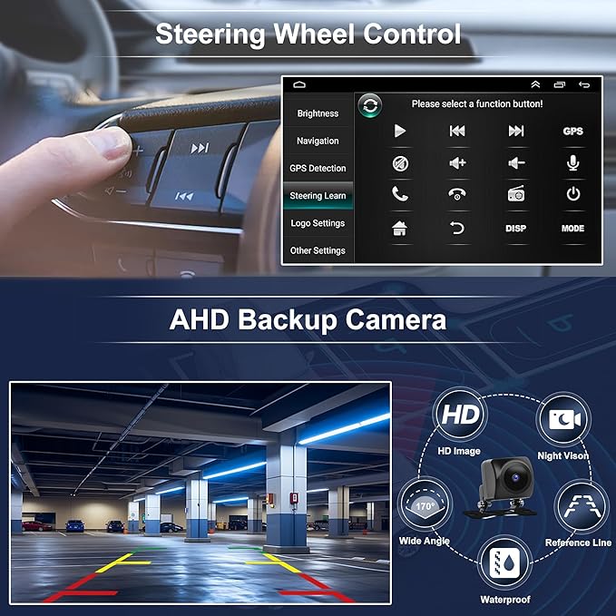 4+64G Car Stereo Radio for Ford Escape 2013-2019, 9" Touchscreen Android 15 Car Radio Stereo Head Unit with Wireless CarPlay Android Auto GPS Navi SWC WiFi Bluetooth Voice Assistant FM Camera Mic