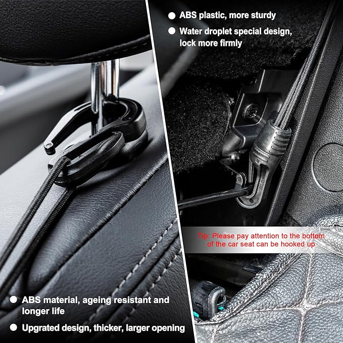 3-Layer Car Mesh Organizer Storage Between Front Seats Kid Dog Pet Net Barrier Car Net Pocket Elastic Tissue Purse Holder Netting for SUV, Van