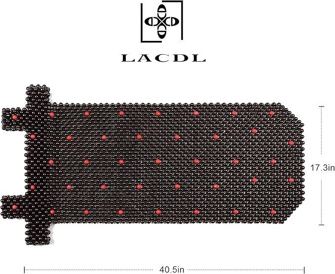 LACDL Beaded Car Seat Covers for Cars, Cooling Bead Seat Cover for Trucks & SUVs - Auto Ventilated Seat Cooler Pad, Natural Wood Breathable Beads - Sweat Protector for Summer, Stars