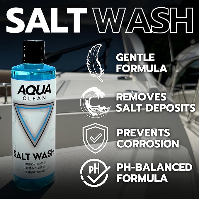 Salt Wash | Concentrated Salt Remover & Anti-Corrosion Spray | Cars, Trucks, Boats, RVs, Motorcycles, Off-Road | Paint, Metal, Gelcoat, Fiberglass | No Scrub Spray & Rinse | USA Made | 16oz
