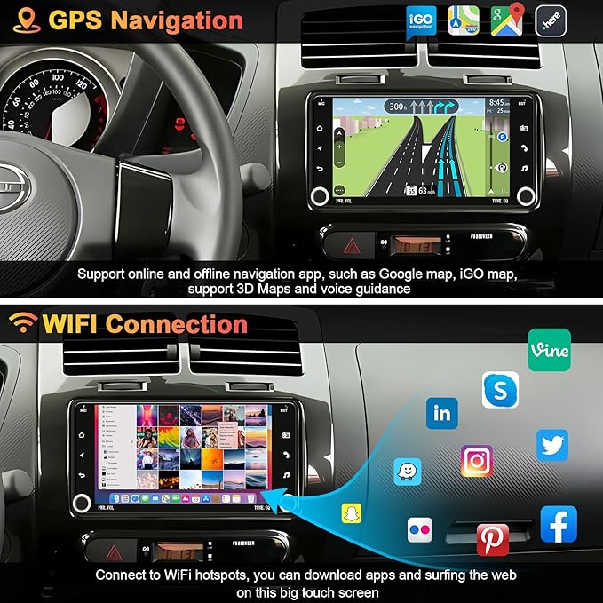 Android 13 Car Radio for Scion FR-S 2013-2016,tC 2005-2016, xB 2004-2015, xD 2008-2014,Support Carplay& Android Auto, Bluetooth&Voice Control, 4GB+64GB 7 Inch IPS Touch Screen