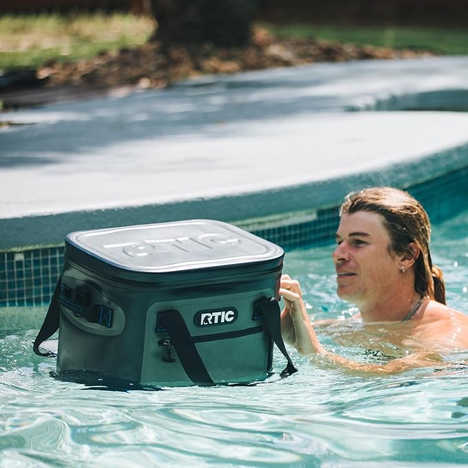 RTIC Ultra-Tough Soft Cooler 30 Can, Insulated Bag Portable Ice Chest Box for Lunch, Beach, Drink, Beverage, Travel, Camping, Picnic, Car, Trips, Floating Cooler Leak-Proof with Zipper