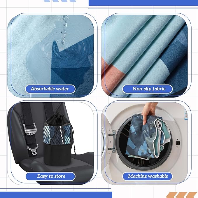 Car Seat Towel Covers with Storage Bag Seat Post Workout Sweat Cover Washable Non Slip for Car Towel for Dog Pet Workout Outdoor Sport Activities(Sasquatch)
