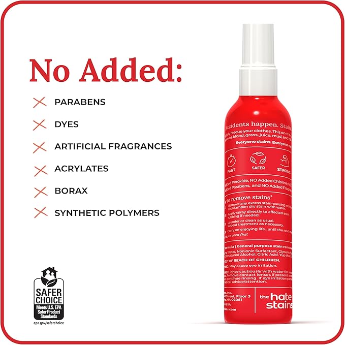 Emergency Stain Rescue Stain Remover Spray - Emergency Stain Spray for Laundry & Carpet - Upholstery & Fabric Treater - No Added Phosphates Wine & Coffee Spot Treatment - 3-Pack 4 Fl Oz Unscented