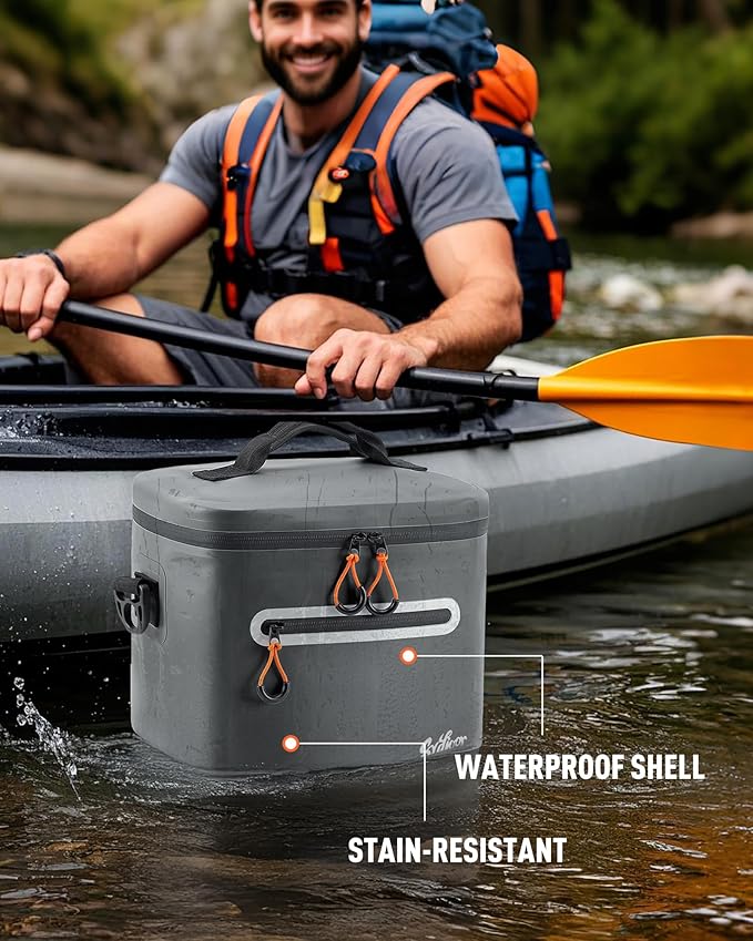 Soft-Sided Cooler Bag, 7/16/30 Can Insulated Lunch Box, Waterproof, Leak-Proof, Portable Lunch Bag for Work, Beach, Drink, Travel, Camping, Picnic