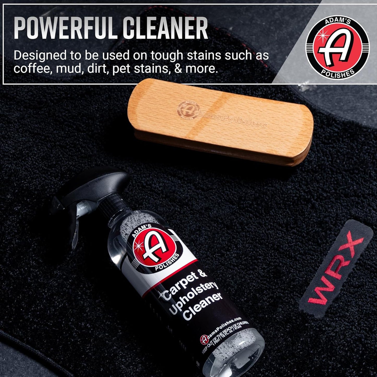 Adam's Polishes Carpet & Upholstery Cleaner - Powerful Carpet Cleaner For Auto Detailing | Cloth, Upholstery & Fabric Car Interior Cleaning Solution | Stain Remover Spray For Car Seat, Floor Mats