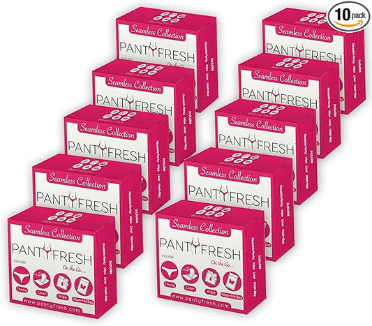 4in1 Essential Hygiene Kit Includes Seamless Thong Underwear, Fresh Wipe & Panty Liner - Accidents Travel Toiletry Kit On-the-Go Period Kit
